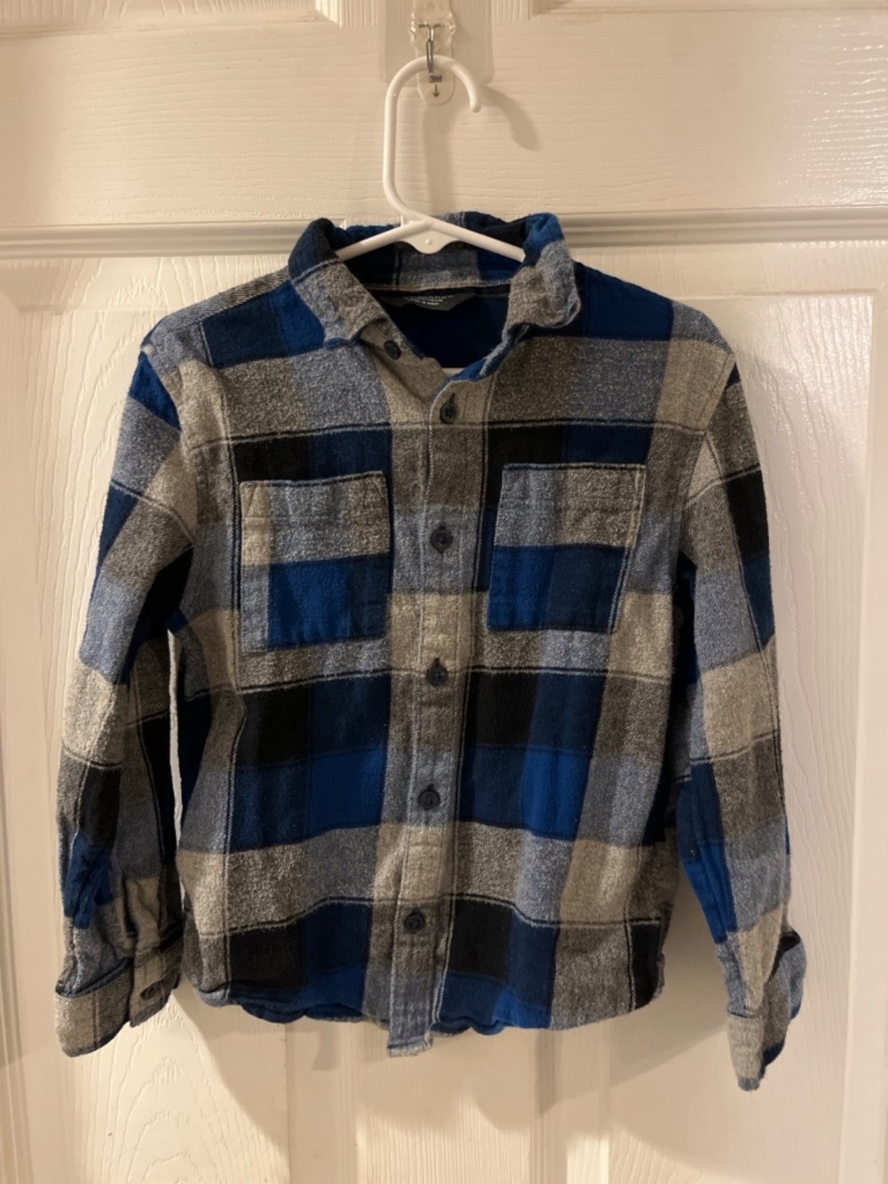 Primark Boys Blue Buffalo Plaid Flannel Shirt 5-6 Years